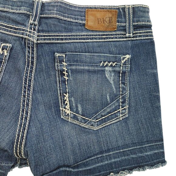 BKE Sabrina Womens Cutoff Denim Jean Shorts Distressed Size 30 - Picture 6 of 11